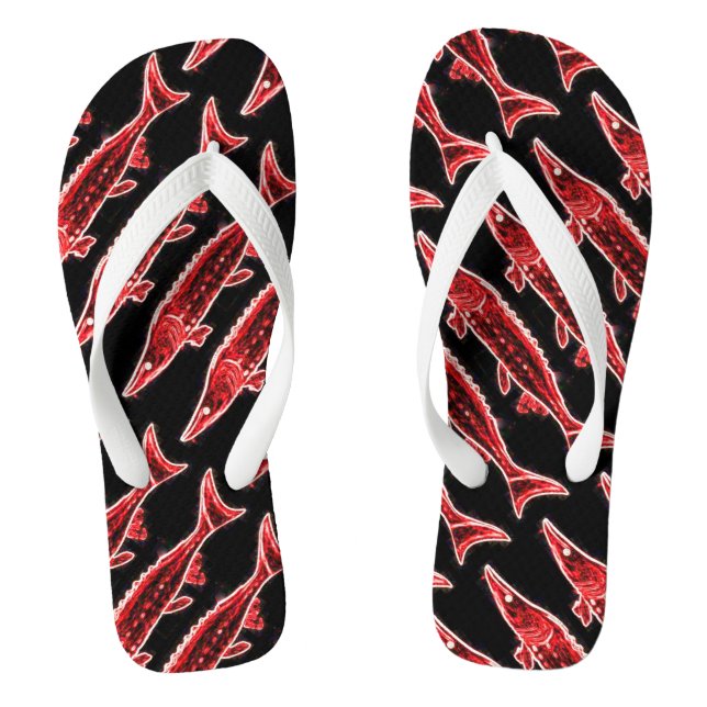 swimming red sturgeons Thunder_Cove Thongs (Footbed)