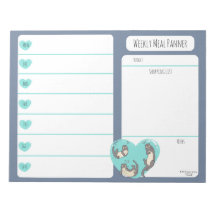Swimming River Otter Weekly Meal planner notepad