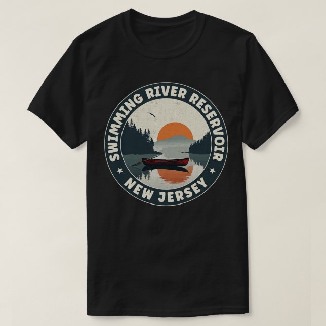 Swimming River Reservoir New Jersey T-Shirt (Design Front)