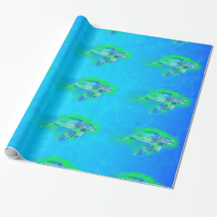 Swimming Sea Turtle Wrapping Paper