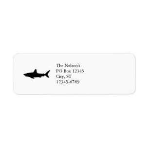 Swimming Shark Return Address Label