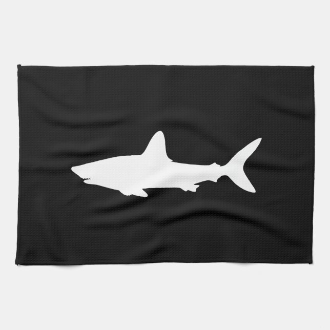 Swimming Shark Tea Towel (Horizontal)