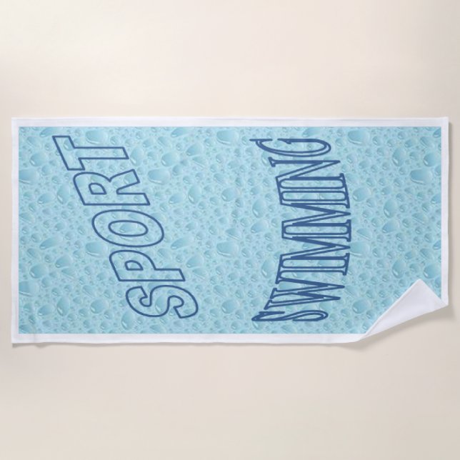 SWIMMING SPORT Beach Towel (Front)