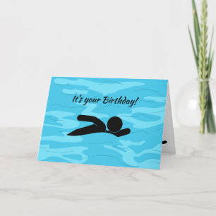 Swimming Sports Design Birthday Card