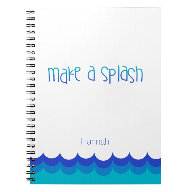 Swimming Stats Personalised Notebook (Front)