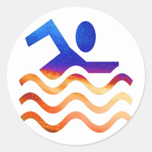 Swimming Success - Cool mind in hot times Classic Round Sticker