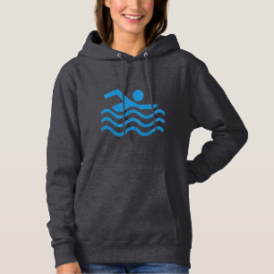 Swimming Success  Swimmer Fleece Pullover Hoodie