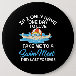 Swimming Swim Sport Gift 6 Cm Round Badge