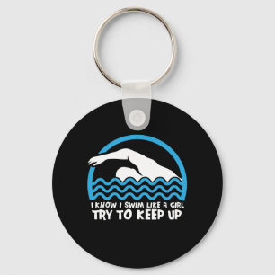 Swimming Swimmer Gift Key Ring