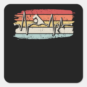 Swimming Swimmer Gift Square Sticker