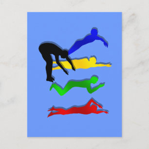 Swimming Swimmers Water Sports Swim Postcard