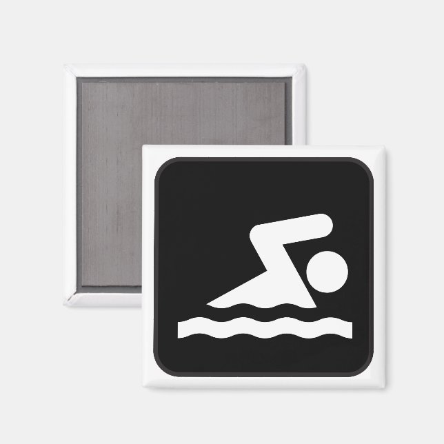 Swimming Symbol Magnet (Front/Back)