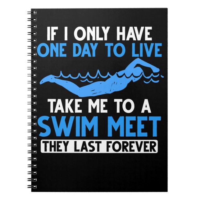 Swimming Team Joke Swimmer Water Sports Humour Notebook (Front)