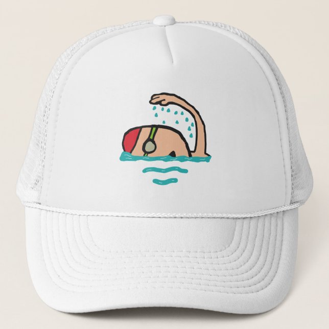 Swimming Trucker Hat (Front)