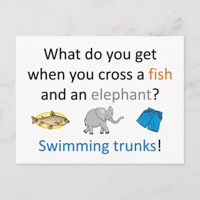 Swimming Trunks Joke Postcard (Front)