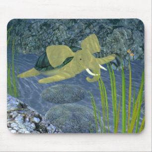 Swimming Turphant Mouse Pad