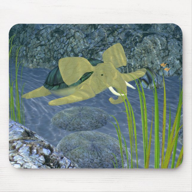 Swimming Turphant Mouse Pad (Front)