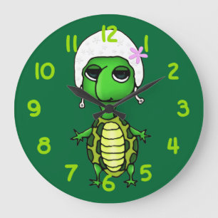 Swimming Turtle Large Clock