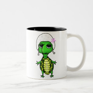 Swimming Turtle Two-Tone Coffee Mug