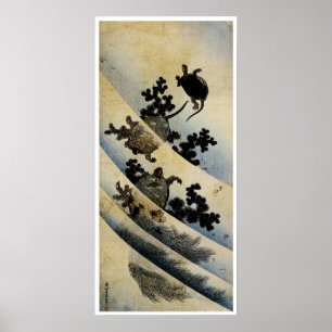Swimming Turtles Poster