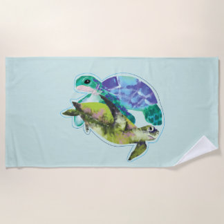 Swimming Turtles Summer Sea Life Ocean Life Beach Towel