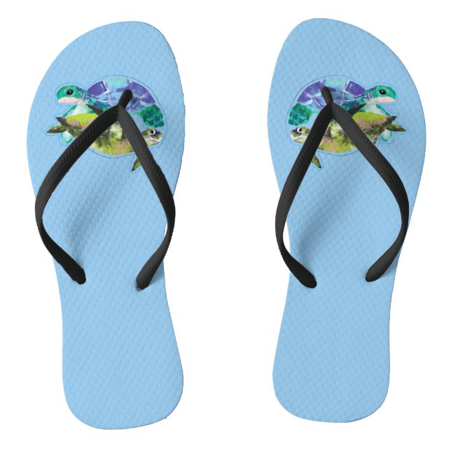 Swimming Turtles Thongs (Footbed)