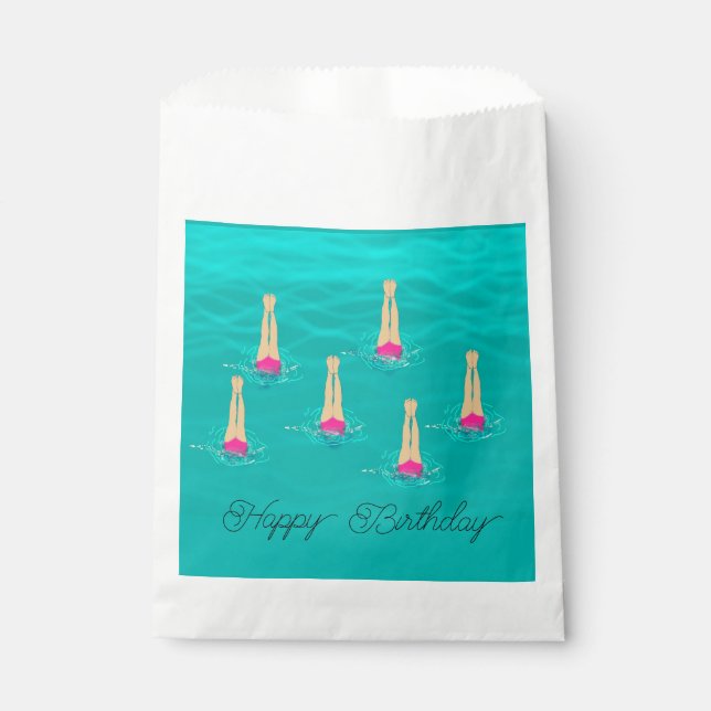 Swimming Under Water - Artistic Swimmers Custom  Favour Bag (Front)