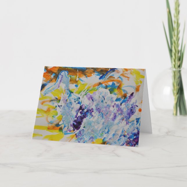 "Swimming Upstream" Greeting Card (Front)