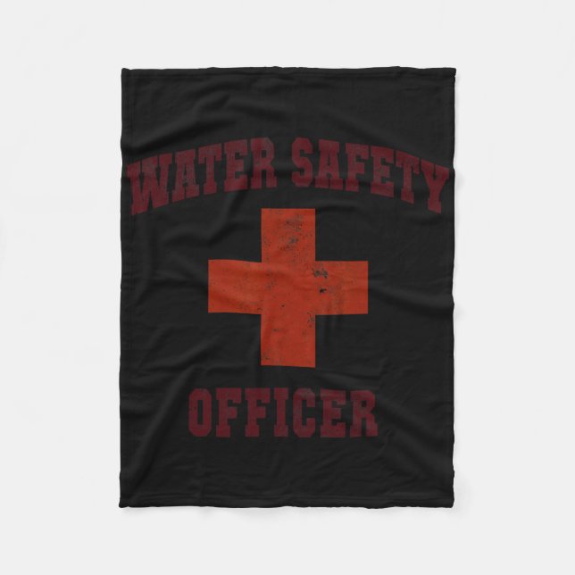 Swimming Water Safety Officer Off Duty Vacay Lifeg Fleece Blanket (Front)