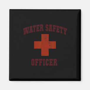Swimming Water Safety Officer Off Duty Vacay Lifeg Magnet