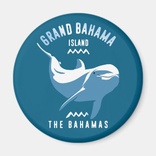 Swimming with Dolphins Grand Bahama Scuba Diving Magnet
