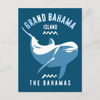 Swimming with Dolphins Grand Bahama Scuba Diving Postcard