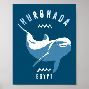 Swimming with Dolphins Hurghada Egypt Poster