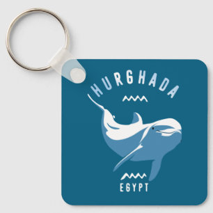 Swimming with Dolphins Hurghada Egypt T-Shirt Key Ring