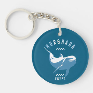 Swimming with Dolphins Hurghada Egypt T-Shirt Key Ring