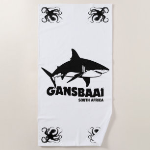Swimming With Great White Sharks - Gansbaai Diving Beach Towel