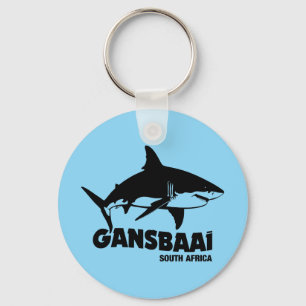 Swimming With Great White Sharks - Gansbaai Diving Key Ring