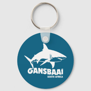 Swimming With Great White Sharks - Gansbaai Diving Key Ring