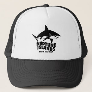 Swimming With Great White Sharks Neptune Islands Trucker Hat