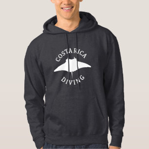Swimming With Manta Ray - Costa Rica Scuba Diving Hoodie