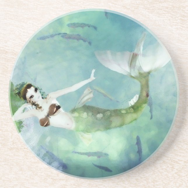 Swimming with Salmon Coaster (Front)