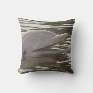 Swimming with the Dolphins Throw Pillow