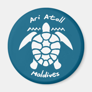 Swimming With Turtles at The Maldives on Ari Atoll Magnet