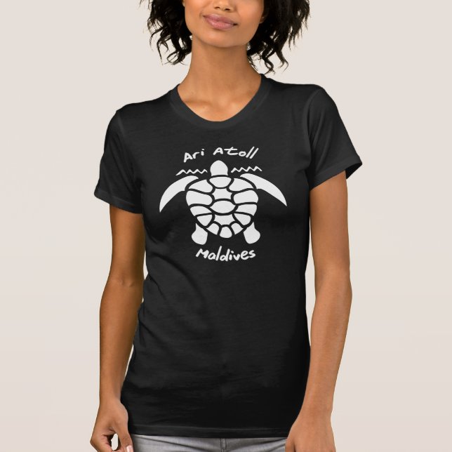 Swimming With Turtles at The Maldives on Ari Atoll T-Shirt (Front)