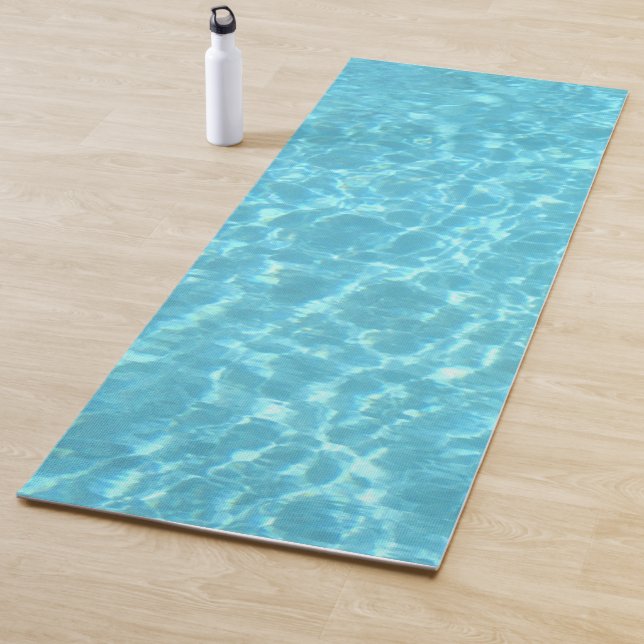 Swimmingpool Water Blue Green Color Sea Aqua Yoga Mat (In Situ)