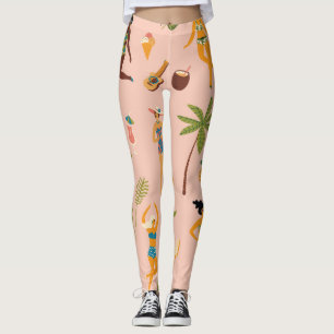 Swimsuit Ladies: Tropical Vintage Dance Leggings