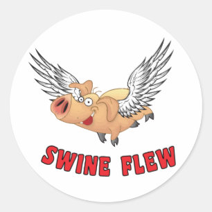 SWINE-FLEW.ai Classic Round Sticker