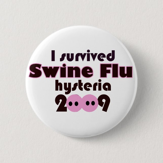 Swine Flu 6 Cm Round Badge (Front)