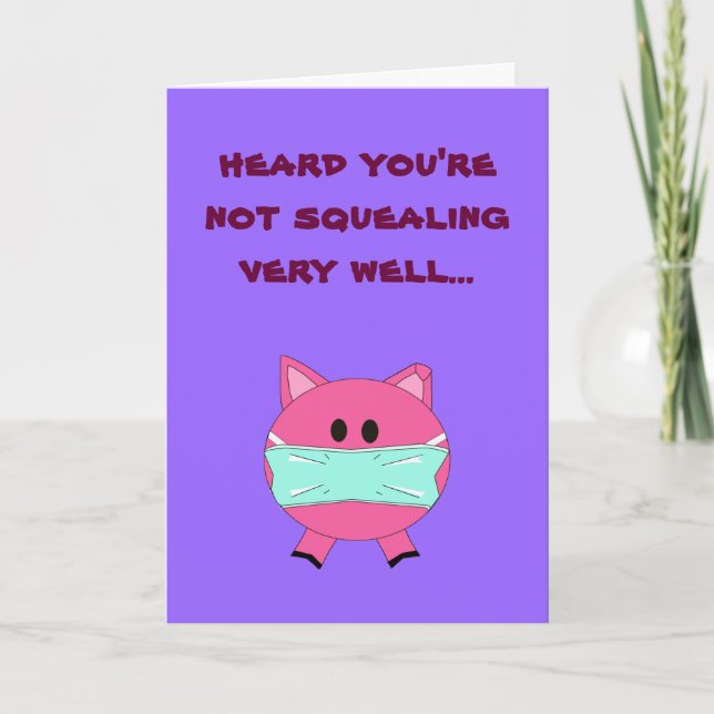 Swine Flu get well card (Front)