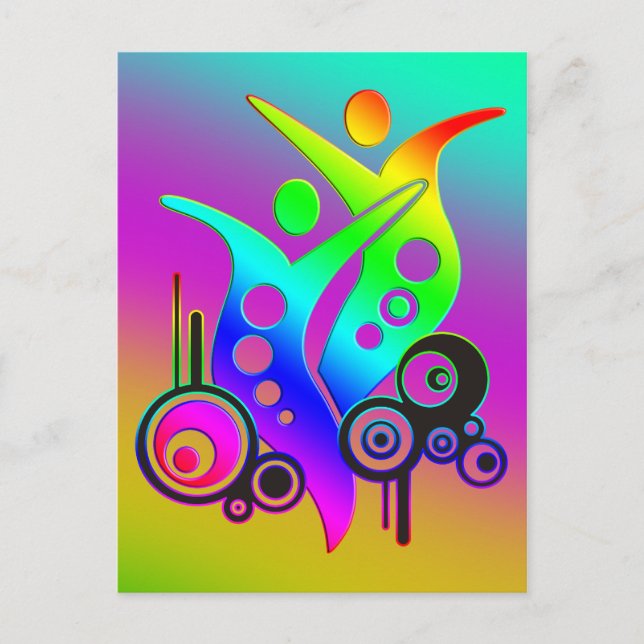 SWING / coloured diagonal Postcard (Front)